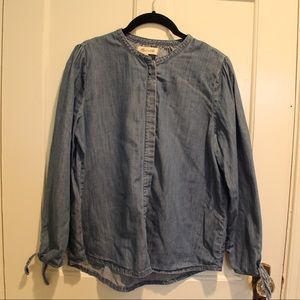 Madewell Denim Tie-Sleeve Shirt